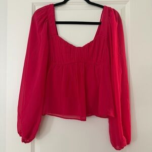 Abercrombie & Fitch Vibrant Pink Blouse